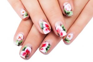 Nail art flower